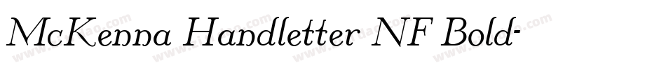 McKenna Handletter NF Bold字体转换